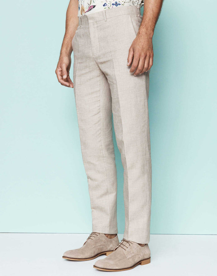 izac Pantalon coton et lin beige "Liverpool"