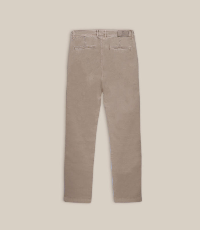 Izac Pantalon Coton Stretch Beige