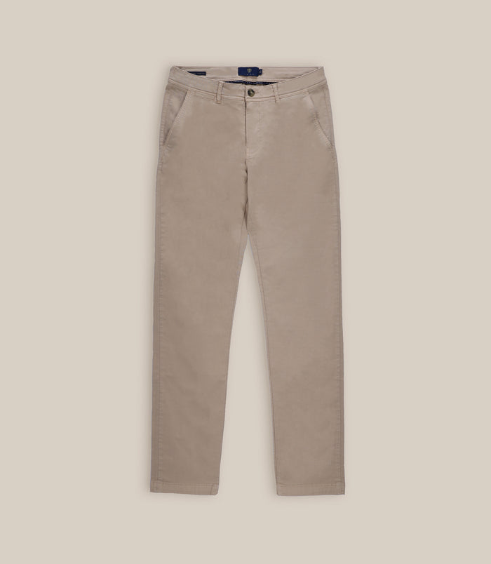 izac Pantalon coton stretch beige