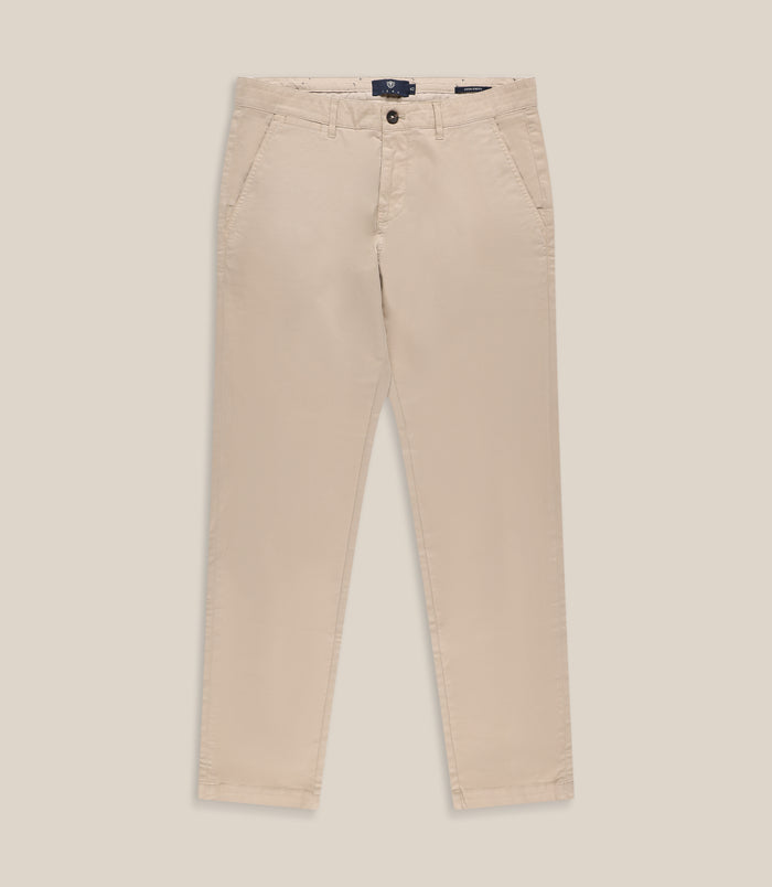 izac Pantalon coton stretch beige
