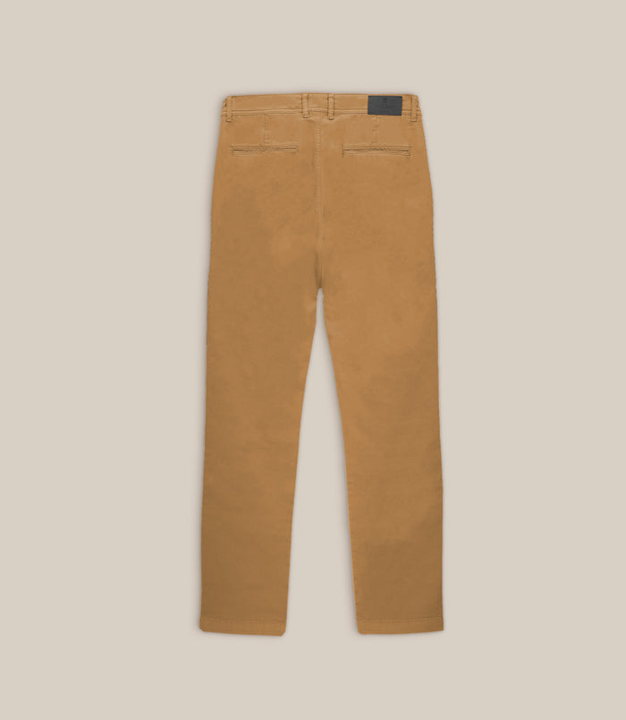 Izac Pantalon Coton Stretch Camel
