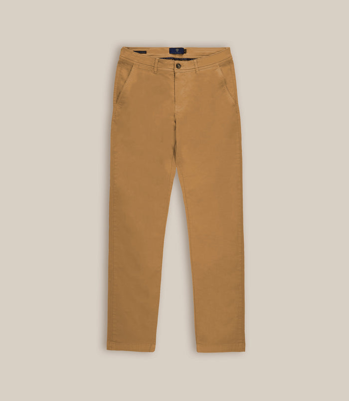 izac Pantalon coton stretch camel