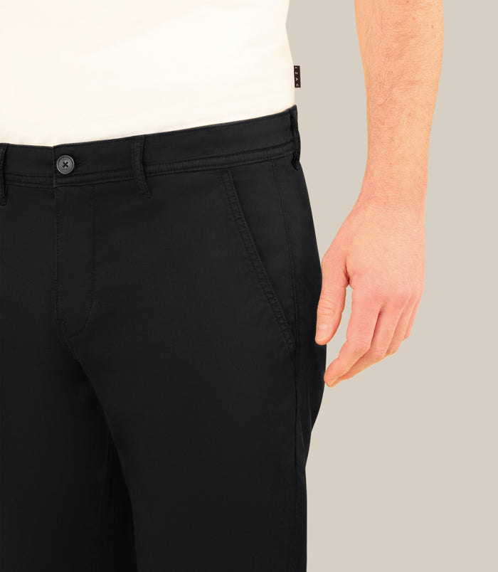 Izac Pantalon Coton Stretch Noir