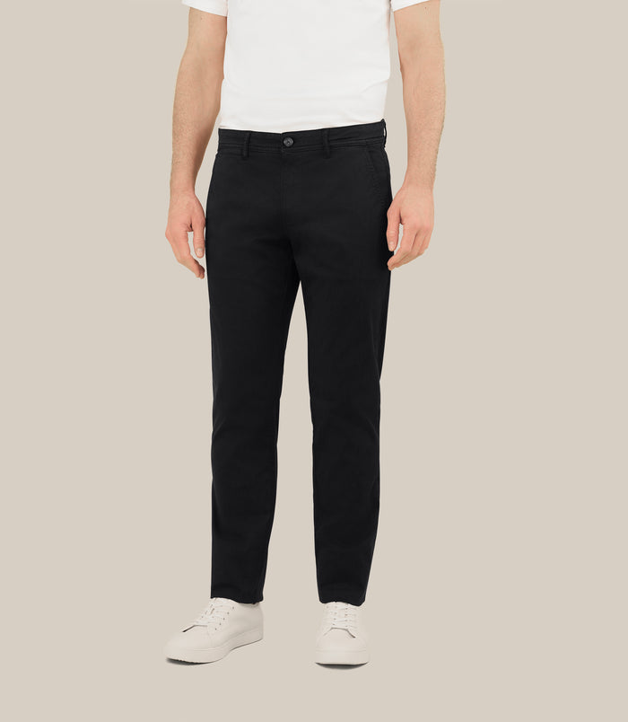 izac Pantalon coton stretch noir