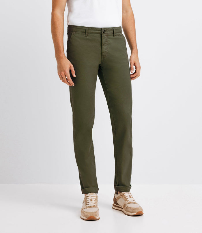 izac Pantalon coton stretch vert