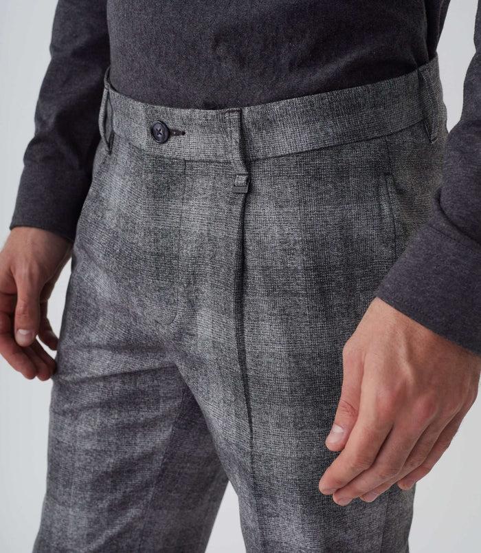 Izac Pantalon De Ville En Laine Gris Clair "Malice"