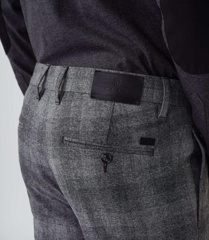Izac Pantalon De Ville En Laine Gris Clair "Malice"