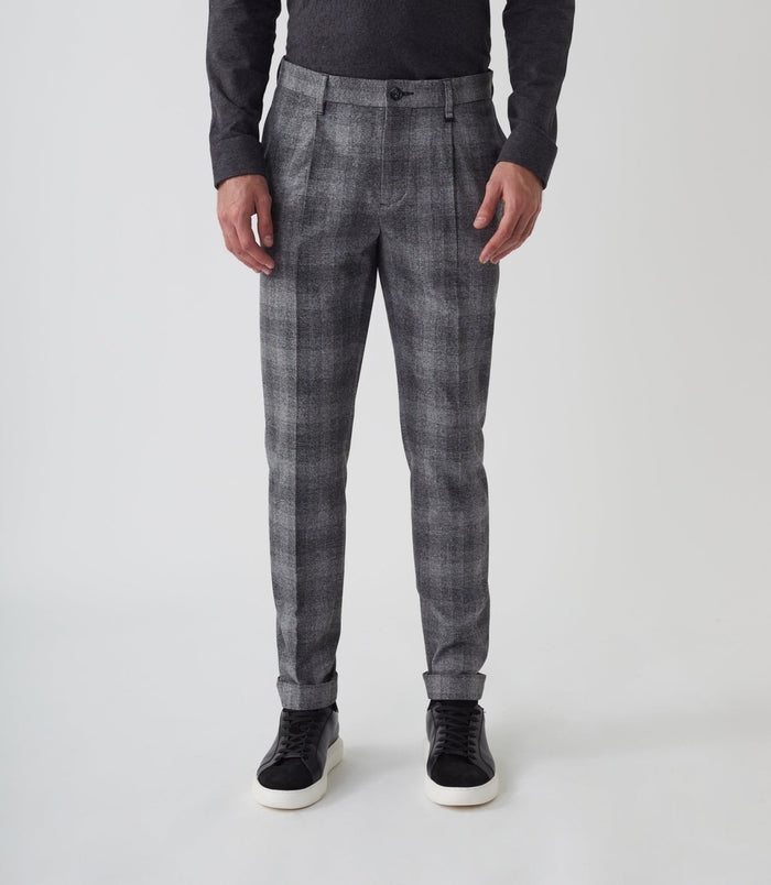 izac Pantalon de ville en laine gris clair "Malice"