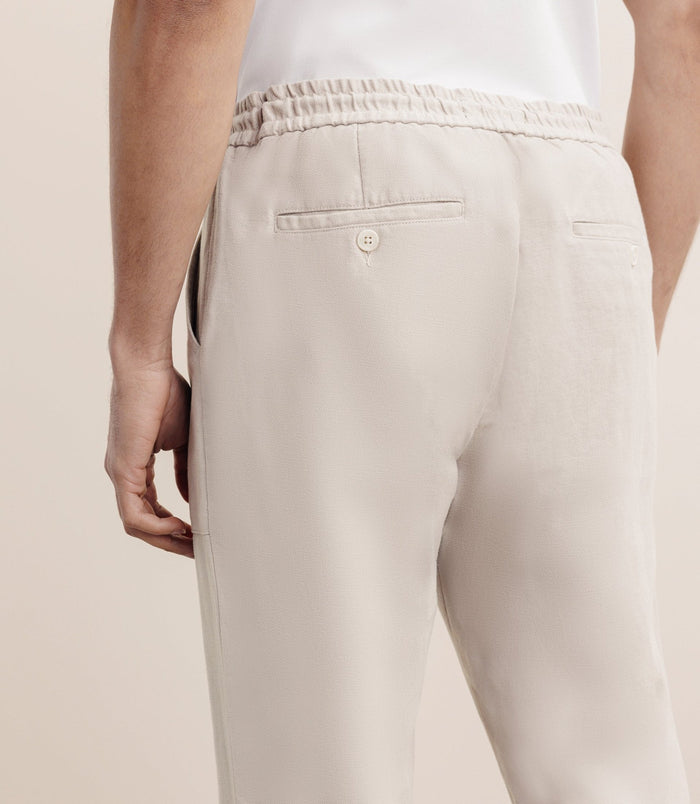 Izac Pantalon élastiqué Beige