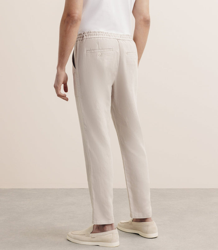 Izac Pantalon élastiqué Beige