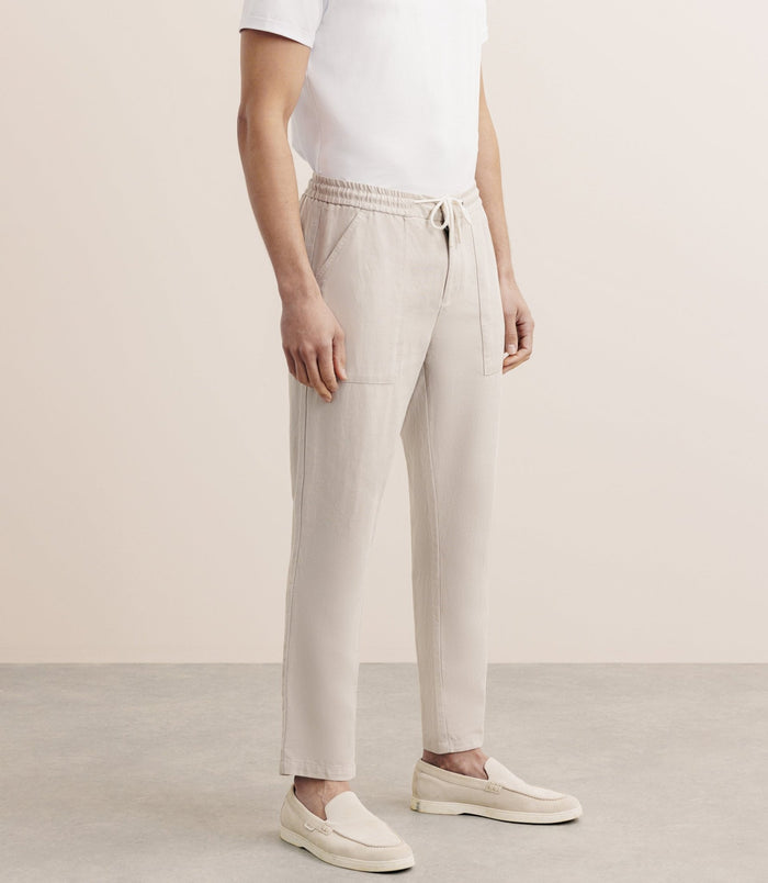 izac Pantalon élastiqué beige