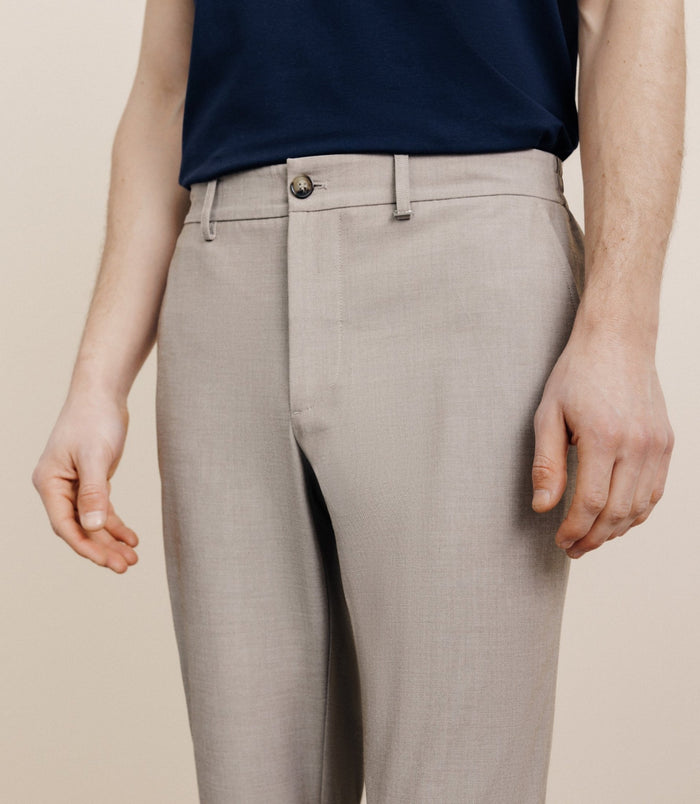 Izac Pantalon élastiqué Beige