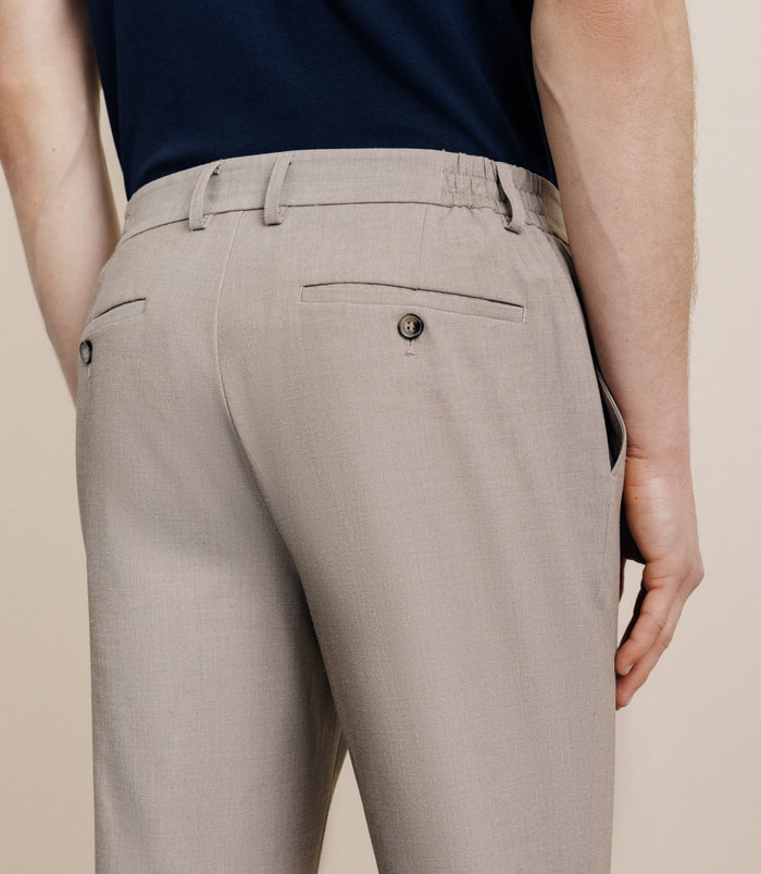 Izac Pantalon élastiqué Beige