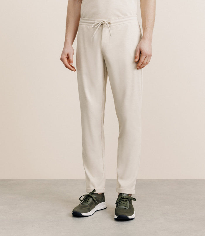 izac Pantalon élastiqué beige