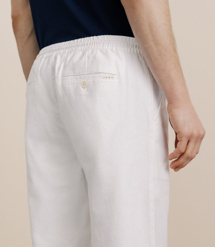 Izac Pantalon élastiqué Blanc
