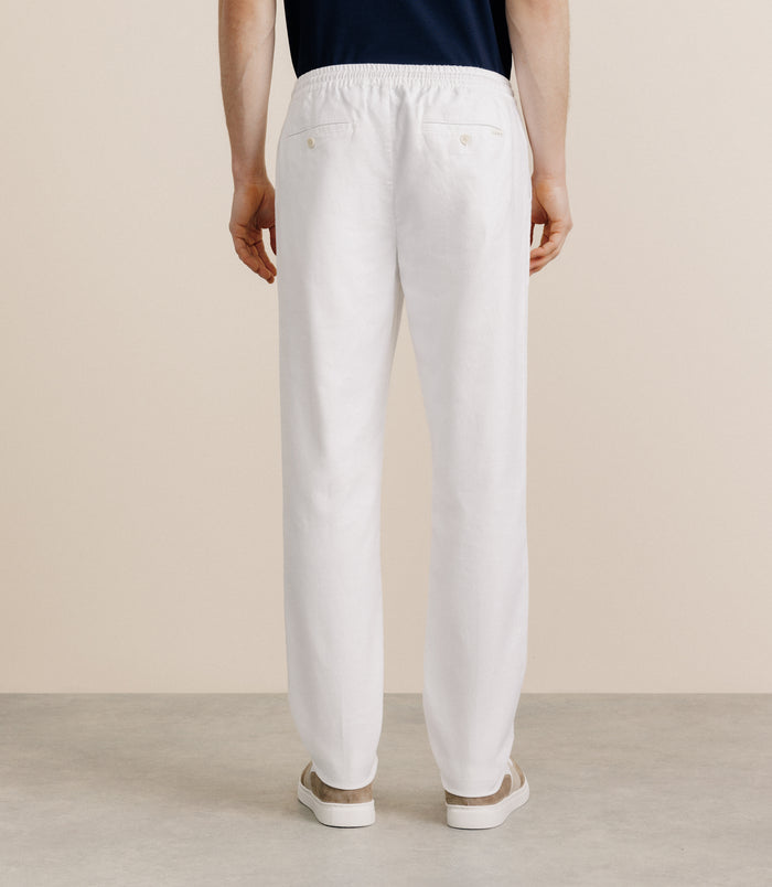 Izac Pantalon élastiqué Blanc