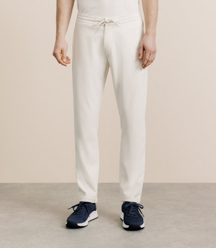 izac Pantalon élastiqué écru