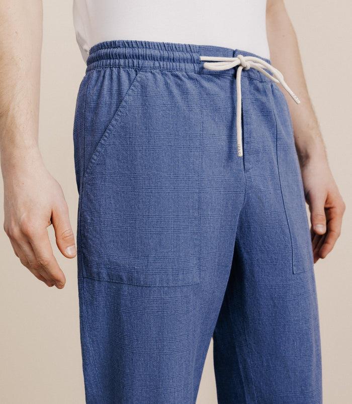 Izac Pantalon élastiqué Indigo