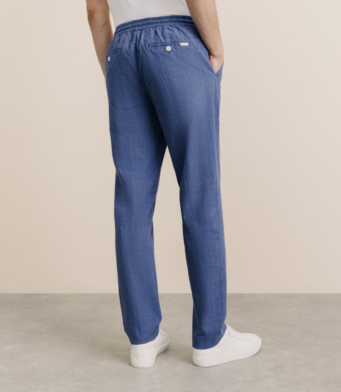 Izac Pantalon élastiqué Indigo