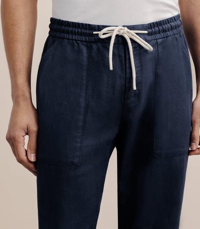 Izac Pantalon élastiqué Marine