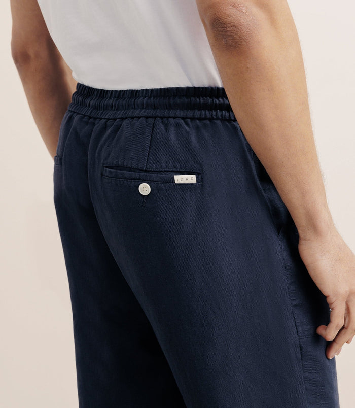 Izac Pantalon élastiqué Marine