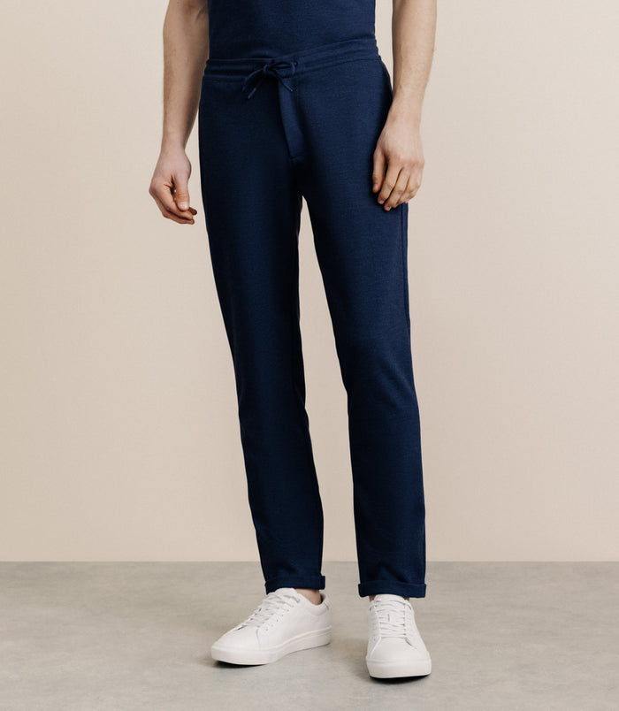 izac Pantalon élastiqué marine
