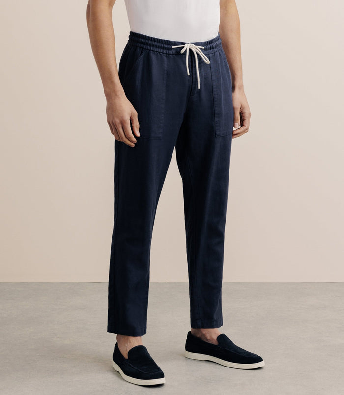 izac Pantalon élastiqué marine