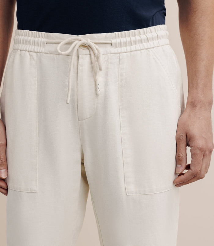 Izac Pantalon élastiqué Naturel