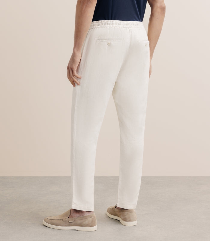 Izac Pantalon élastiqué Naturel