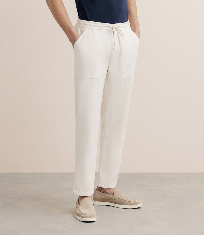 izac Pantalon élastiqué naturel