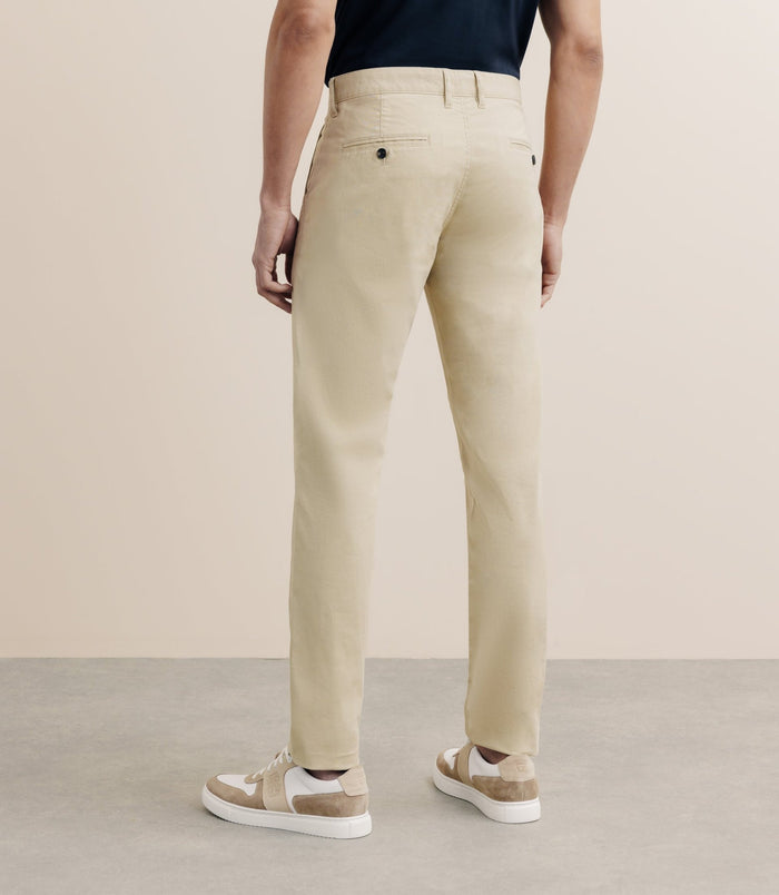 Izac Pantalon En Coton Beige