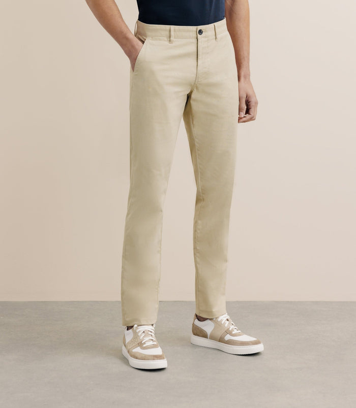 izac Pantalon en coton beige