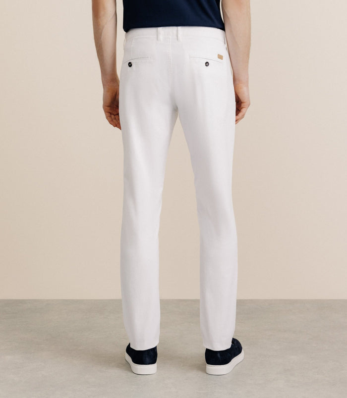 Izac Pantalon En Coton Blanc
