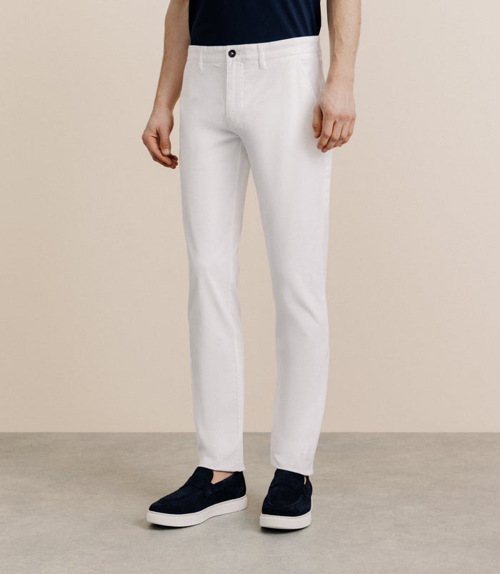 izac Pantalon en coton blanc
