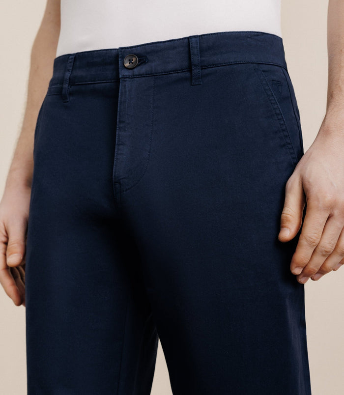 Izac Pantalon En Coton Marine