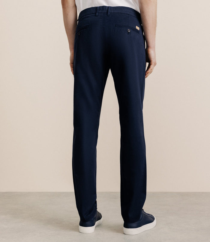 Izac Pantalon En Coton Marine