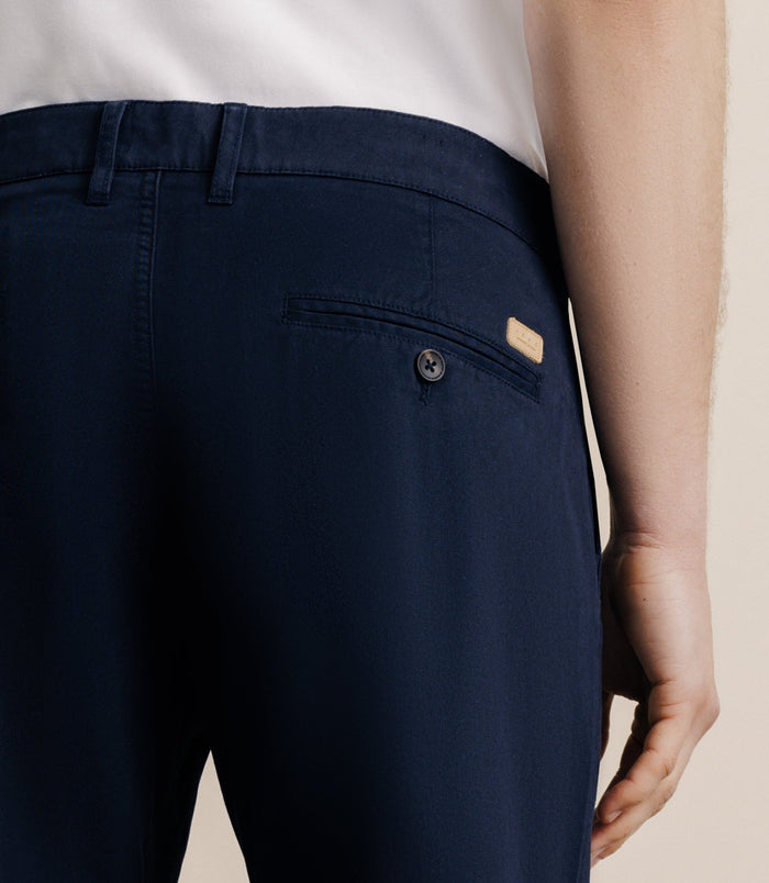 Izac Pantalon En Coton Marine