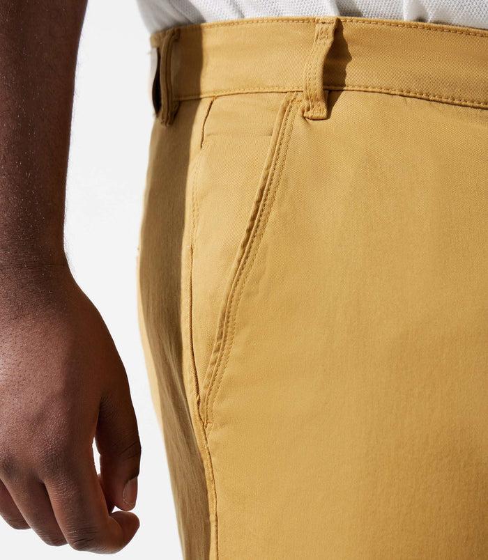 Izac Pantalon En Coton Stretch Camel PACHELORBT