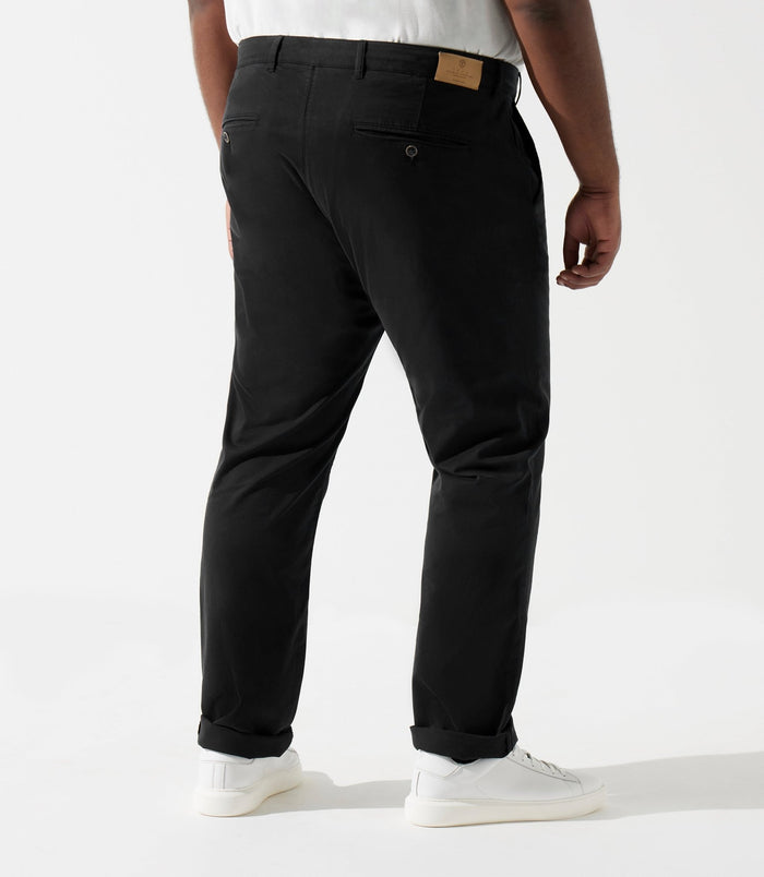 Izac Pantalon En Coton Stretch Noir PACHELORBT