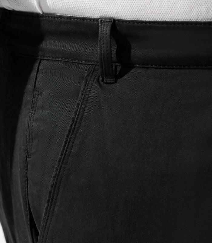 Izac Pantalon En Coton Stretch Noir PACHELORBT