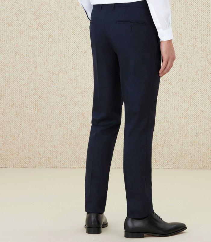 Izac Pantalon En Flanelle Marine "Neloge"