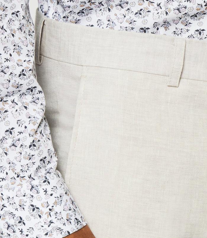 Izac Pantalon En Lin Parme BCELESTE