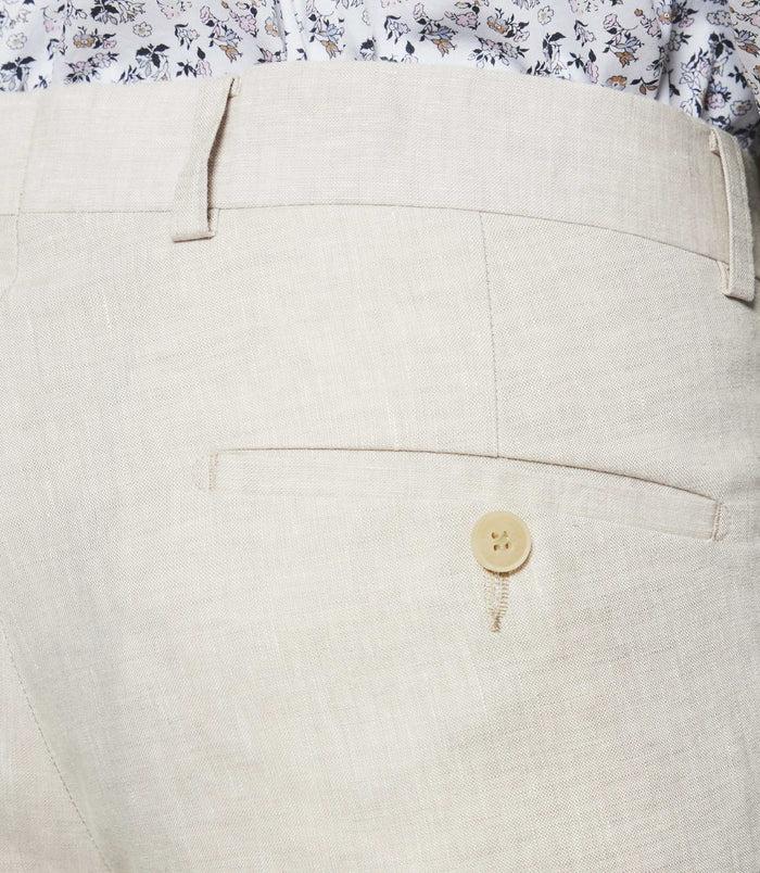 Izac Pantalon En Lin Parme BCELESTE