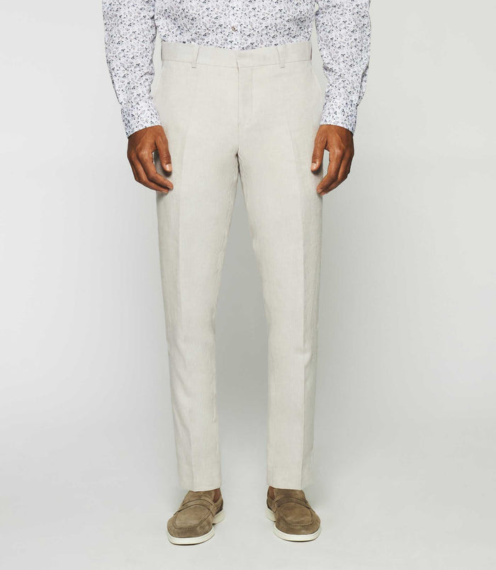 izac Pantalon en lin parme BCELESTE