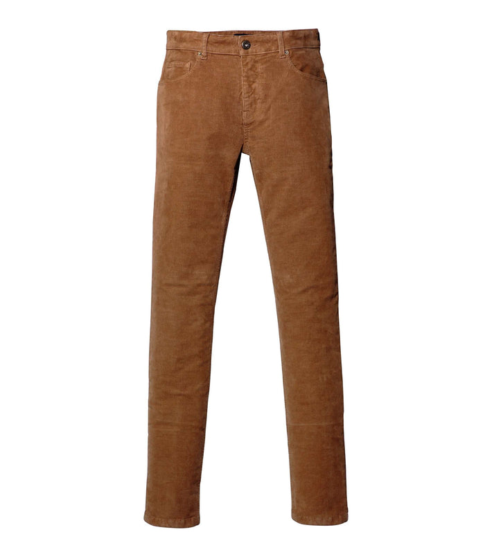 izac Pantalon en velours camel "Casino"