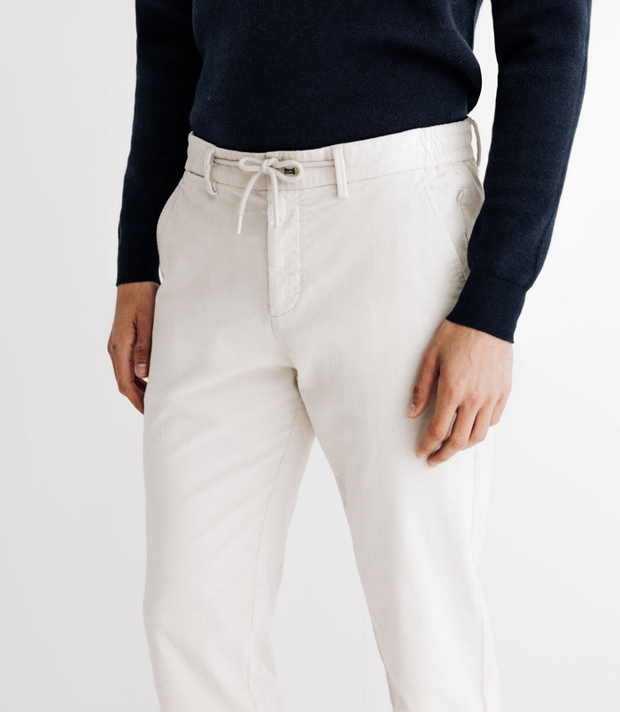 Izac Pantalon En Velours écru
