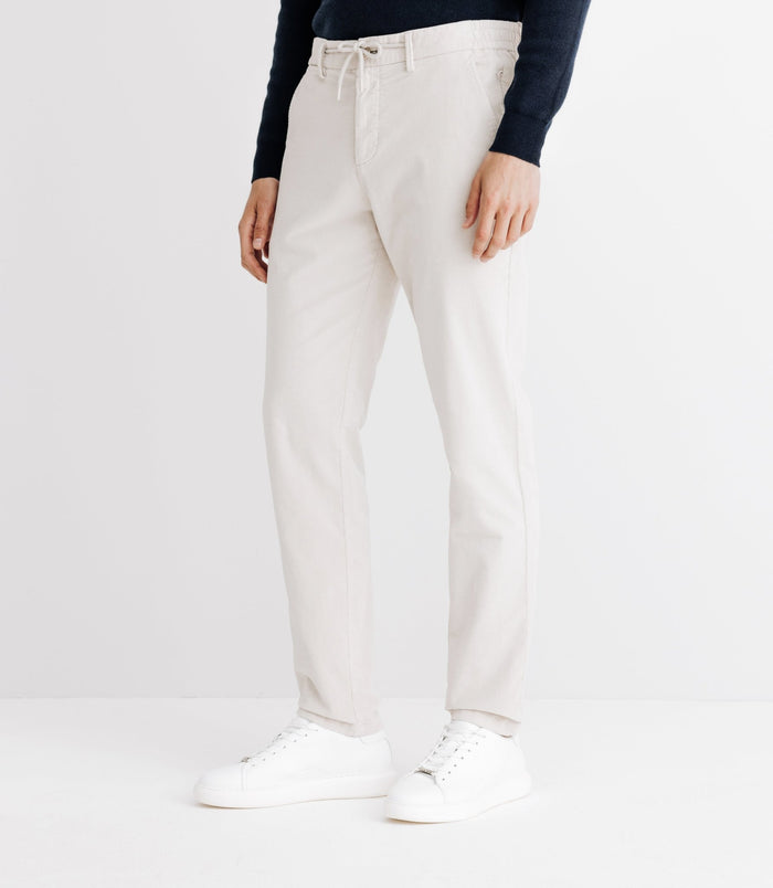 izac Pantalon en velours écru