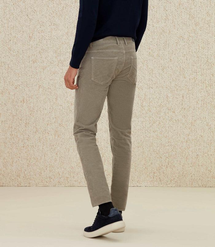 Izac Pantalon En Velours Kaki Clair "Casino"