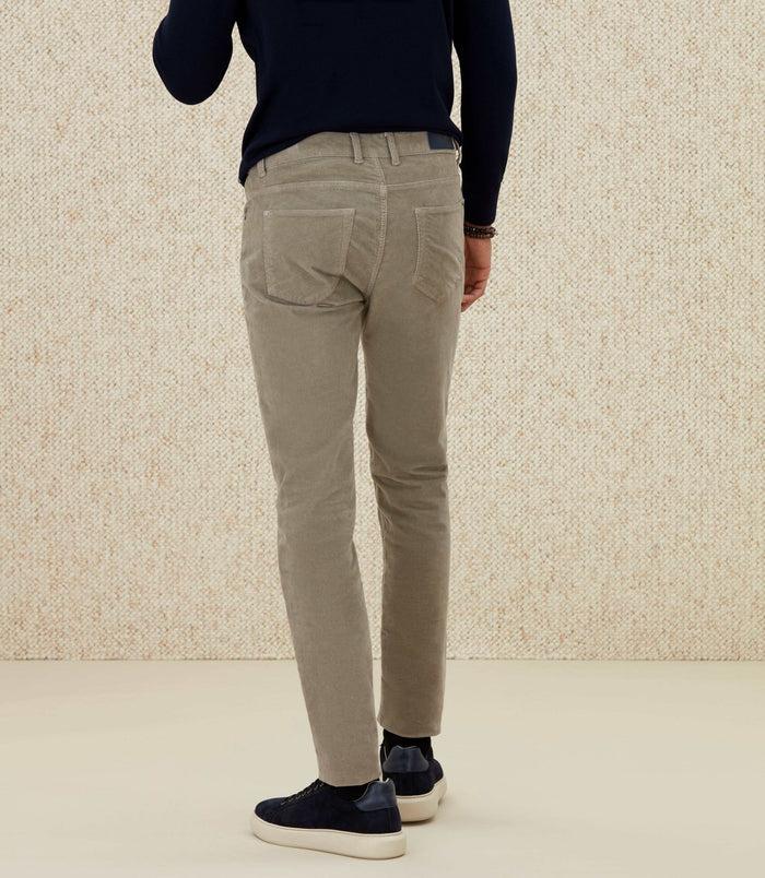 Izac Pantalon En Velours Kaki Clair "Casino"