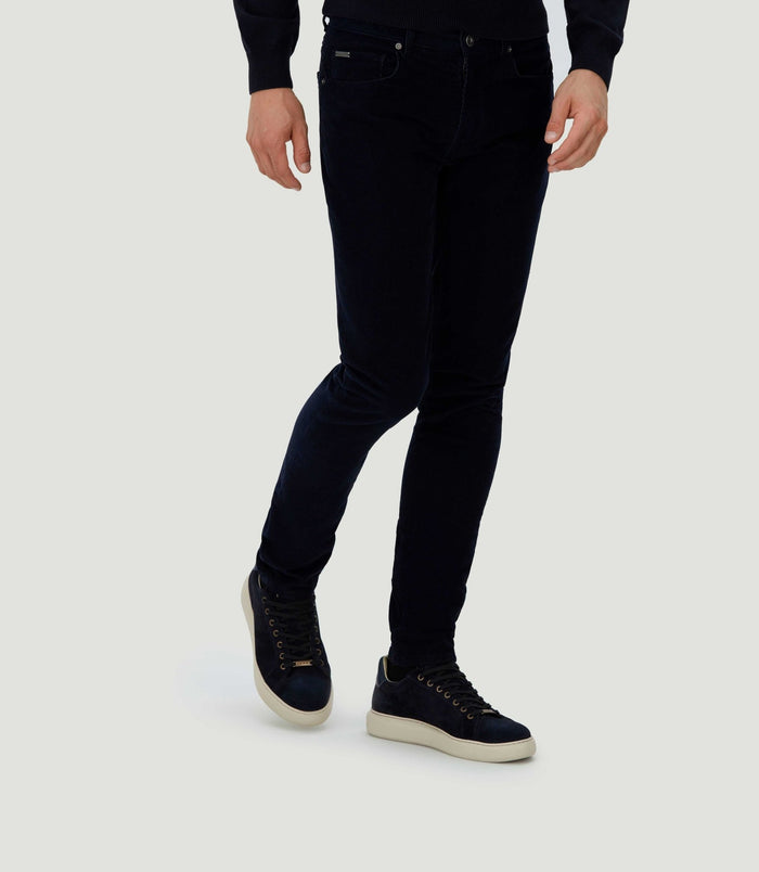 Izac Pantalon En Velours Marine "Casino"